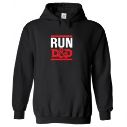 Run D&D Classic Unisex Kids and Adults Pullover Hoodie For Gaming Lovers